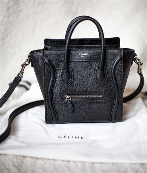 celine large luggage bag|celine nano luggage shoulder bag.